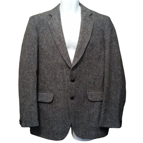 Harris Tweed Handwoven Scottish Wool Sports Coat MI England